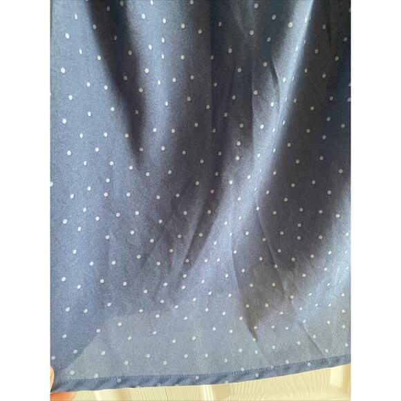 Elle Women's Medium Blue Sleeveless Top Polka Dot Corpcore - Picture 4 of 5